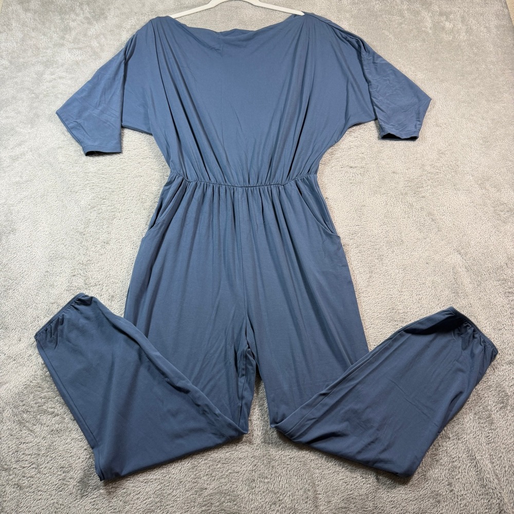 Fighting Eel FE-BASICS Jumpsuit Womens Small Blue Modal Spandex Jogger Casual